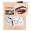 4 Tip Precision Brow Pen – Waterproof Long-Lasting Eyebrow Pencil for Natural, Defined Brows – Easy Application for All Skill Levels (04#Black)