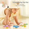 4 Pcs Suction Cup Spinner Toy for Babies, Baby Bath Toys for Toddlers 6 12 18 Months, Fidget Spinners Toy for Kids 1-3 Christmas Birthday Baby Gifts Spinning Sensory Toys