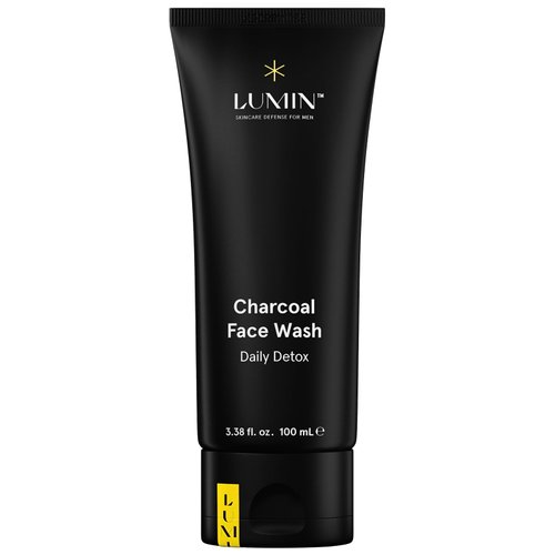 Lumin Charcoal Face Wash for Men Skincare - Daily Detox, Hydrating Face Cleanser, Removes Impurities, Exfoliates, Unclogs Pores, Controls Oil, Soothes Irritation, All Skin Types, 1 Pack