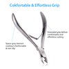 Mudder 3 Packs Cuticle Nippers Cuticle Cutter Stainless Steel Professional Nail Cuticle Trimmer Pointed Blade Cuticle Remover Scissors Pedicure Manicure Tool for Fingernails and Toenails (Silver)