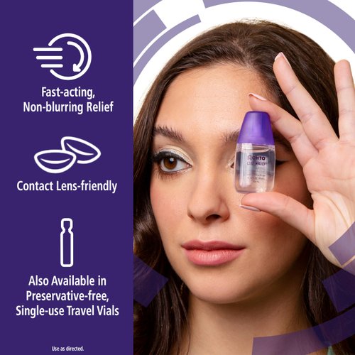 Rohto DryAid Eye Relief Lubricant Eye Drops, Twin Pack, Dry Eye Relief, 0.34 Fl Oz (Pack of 2)