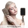 Leopard Cheetah Print Hair Brush Plastic Detangling Brushes Natural Detangler Paddle Hairbrush for Women Men