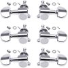 HQDeal 6PCS 3L3R Acoustic Guitar Tuning Pegs Machine Head Tuners, Knobs Tuning Keys, Wear-Resistant, Guitar String Tuning Pegs Machine, Enclosed Locking Tuners for Electric or Acoustic Guitar- Chrome