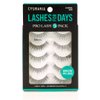 Cosmania Lashes for Days False Eyelashes (So Natural) - Easy to Apply, Natural Looking | Noticeably Fuller Looking Lashes | Adhesive Included | Cruelty Free (5 Pack/2 Pair - Black)