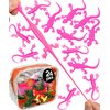 UpBrands 24 Pack PINK Super Stretchy Lizard Toys - Delightful Party Favors, Rubber Lizards for Kids, Reptile & Newt Toy | Learning Through Play Prizes, Stress-Relief & Pink Celebrations