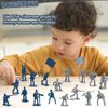 LovesTown 80PCS Army Men Toy Soldiers, Plastic Civil War Army Men Military Action Figures Plastic Toy Soldiers for Kids Blue Grey Army Toys for Kids Classroom Projects History Class Lessons