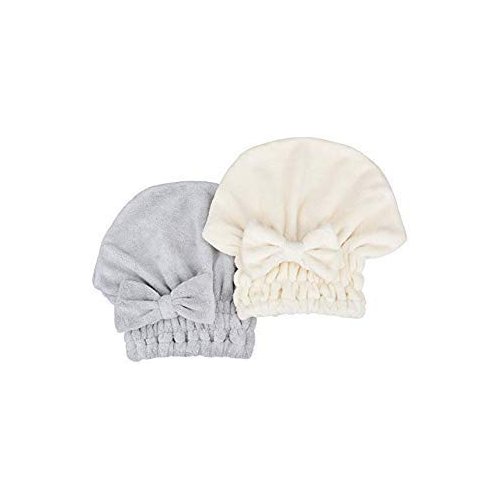 MAYOUTH Microfiber Hair Drying Towels Head wrap with Bow-knot Shower Cap Hair Turban hairWrap Bath Cap for Curly Long & Wet Hair gift for women