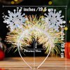 Acenail Christmas Headbands Glitter Snowflake Hairbands Xmas Headpiece Costume New Year Festival Headdress Holiday Hair Hoop Decoration Supplies Christmas Hair Accessories for Women