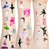 BignzwUra 300 Ballet Dance Tattoos Temporary Stickers Dacing Dance Movements Ballerina Baby Shower First 21st Birthday Party Decorations Supplies Tattoos Temporary(24 Sheets)