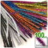 The Crafts Outlet Chenille Sparkly Stems, Pipe Cleaner, 20-in (50-cm), 100-pc, Light Gold