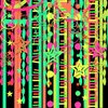 508ft UV Neon Paper Garland Crepe Streamers Glow in The Dark Party Supplies Garland Neon Party Decorations Streamers for Blacklight Reactive Fluorescent Wedding Birthday Party Decorations