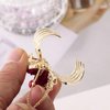 Red Rose Butterfly Gold Hair Claw Clips Metal Shark Clip Exquisite Hairpin for Women Girls Rose Tassels Hair Accessories for Thick Thin Hair Valentine's Day Gift 1 PCS