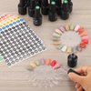 Tbestmax 720 Pcs Nail Color Swatches, Clear Nail Polish Color Sample Swatch with Number Stickers, Round False Nail Display Tips