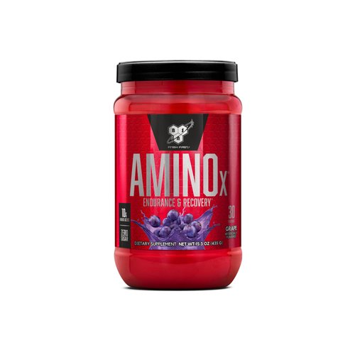 BSN Amino X Muscle Recovery & Endurance Powder with BCAAs, Intra Workout Support, 10 Grams of Amino Acids, Keto Friendly, Caffeine Free, Flavor: Grape, 30 Servings (Packaging May Vary)