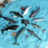 RCOMG 32pcs Mini Ocean Animal Figures, Realistic Sea Creatures Toys Set with Sharks Whales Arctic Animals Figurines for Kids Gift