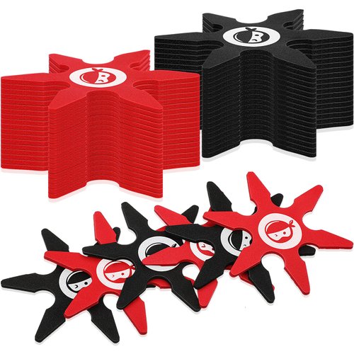 CHENGU 36 Pcs Ninja Foam Star Toys Small Throwing Foam Stars Ninja Party Favors Foam Throwing Toy...