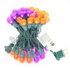 novrose Orange Purple Halloween String Lights 13.5ft, 50 LEDs G15 Christmas Lights for Indoor and Outdoor Use, ETL Certified Perfect for Halloween, Thanksgiving, and Christmas Deco