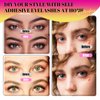 Self Adhesive Eyelashes Lash Clusters Reusable Adhesive Eyelashes,No Glue Needed,No Sticky Residue Lashes with Tweezers For Diy lashes Extension At Home By WLFRHD(Bell,D-Mix11-15mm Kit)