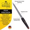 Camila Solingen CS19 Sapphire Metal Nail File for Natural Nails Fingernail and Toenail Care, 8" Double Sided Coarse and Fine for Manicure and Pedicure
