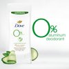 Dove 0% Aluminum Deodorant Stick Cucumber and Green Tea 4 Count Non-irritating Deodorant for Underarm Care Kindest Aluminum Free Deodorant 2.6 oz