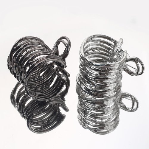 Myhiju Metal Hair Clips, 2 Pcs High Ponytail Clips for Women, Non-Slip Small Claw Clips for Thick Hair, Hair Accessories for Long Hair, Black & Silver