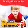 FUNERICA Toy Figures & Playsets - Fireman Action Figures for Kids - Firefighter Figurines - Little People Figures for Play, Fire Trucks, Fire Station Playsets - Mini People Community Helpers (4-Pack)