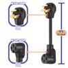 HANNE MEOW NEMA 10-30P to 14-50R EV Charger Adapter Cord: RV EV Camper Conversion Adapter 30 AMP to 50 AMP Perfect Use for Level 2 EV Charging
