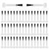 DKAF 50pcs Nail Polish Replacement Brush Kit, Dip Powder Liquid Replacement Brushes, Soft Brush Head, Easy to Use, Dipping Powder Liquid Brushes Set-Black