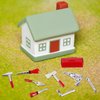 10 Pieces Mini Dollhouse Tool Set Mini Doll House Repair Multi Tool Include A Red Tin Box, 4 Outdoor Tools and 5 Repair Tools, Funny Mini Party Dollhouse Decoration Accessories