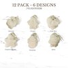 Ceramic Christmas Ornaments to Paint (12 Pack) Crafts for Adults & Kids, DIY Design Your Own Ornaments to Paint by 4E's Novelty