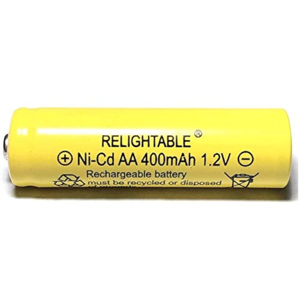 RELIGHTABLE 400mAh AA NiCd 1.2v Rechargeable Batteries Garden Solar Ni-Cd Light LED F (Pack of 12)