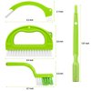 Living&Giving Grout Brush, (4 in 1) Grout Cleaner Brush, Tile Joint Scrub Brush with Handle, Stiff Cleaning Brush for All of The Household Such as Shower,Bathroom, Kitch, Seams, Floor Lines