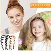 Yeshone 3 Pieces Shark Tooth Headbands Comb Plastic Hoop U Shaped Shark Tooth Hair Bands Black Zag Hairbands Wave Shape Plastic Hair Band (Tortoiseshell, Black, Matte Black)