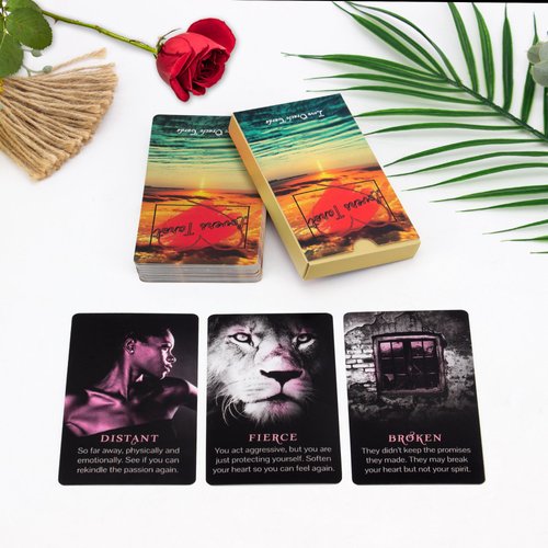 WLWSYCEX Message of Love Oracle Cards,Tarot Cards for Beginners Decks,Tarot Cards with Message on Them Oracle Cards,Tarot Cards with Meaning on Them,Romance, Twin Flame, Soulmate Messages