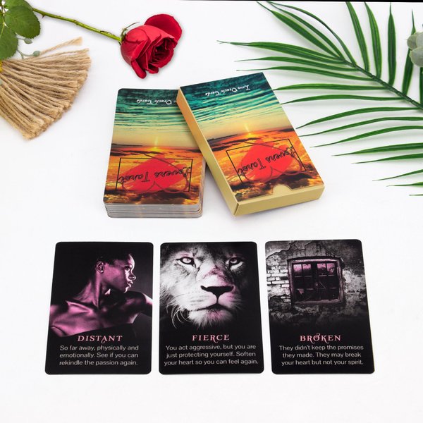 WLWSYCEX Message of Love Oracle Cards,Tarot Cards for Beginners Decks,Tarot Cards with Message on Them Oracle Cards,Tarot Cards with Meaning on Them,Romance, Twin Flame, Soulmate Messages