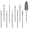 10Pcs Nail Drill Bit Nail Bits Forelectric Nail File Russian Manicure Nail Drill Bits Cuticle Remover Nail Products For Manicure Pedicure Home Salon Manicure People For Nail Tech