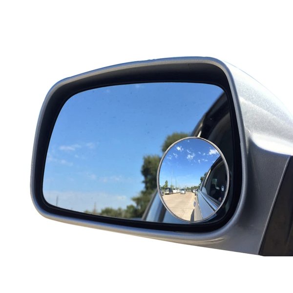 Newest Upgrade Blind Spot Mirror, Ampper 2" Round HD Glass Convex Aluminum Frame Wide Angle Rear View Mirror For All Universal Vehicles Car Suv (Pack Of 2)