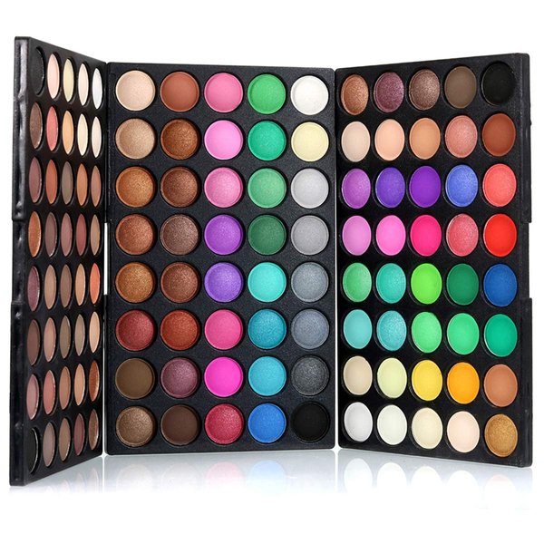 120 Colors Hightlight Eyeshadow Palette Makeup Gift Set, Pure Vie Professional Long Lasting Waterproof Matte Highly Pigments Shiny Shimmers Glitter Makeup Palette Colorful Cosmetic Eye Shadow Pallet