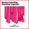 REVLON Liquid Lipstick with Clear Lip Gloss, ColorStay Face Makeup, Overtime Lipcolor, Dual Ended with Vitamin E in Pink, All Night Fuchsia (470), 0.07 Oz