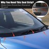Pincuttee 1.7M/ 5.6FT Car Seal Strip for Front Windshield,Rubber Seal Strip for Front Windshield,Black Rubber Seal Car Windshield Window Door Seal Strip,Weather Seal Stripping(H-Shape)