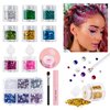 Body Glitter and Face Gems Set, 8-Color Holographic Mixed Sequins & 6-Color Resin Jewels, Face,Hair, Nails Stunning Looks,DIY Laser Chunky Glitter Makeup for Party Halloween (Set-A)