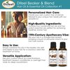 Difeel Beaker & Blend Hair & Essential Oil Kit #1 - Includes Castor, Shea Butter, Argan, Rosemary Hair Oils, Argan & Coconut Essential Oils and a Mixing Beaker - Customizable Hair Treatment Collection