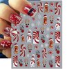 IDDFEVE Christmas Nail Art Stickers, Self-Adhesive Green Santa Hat Snowflake Elk Xmas Tree Design for Holiday Nail Decals, Pegatinas Uñas Navidad DIY Decorations (6 Sheets)