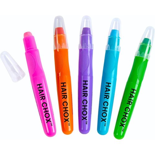 Fashion Angels 5 Piece Hair Chalk Kit - Temporary Hair Color for Kids with 5 Vibrant Colors- Safe and Washable Hair Coloring for Girls - Gift Ideas For Girls Ages 8 and Up