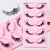 5 Pairs Wispy Lashes Pearl False Eyelashes Fluffy Natural Look False Eyelashes Thick Soft Curly Lash Extensions - Easy Application