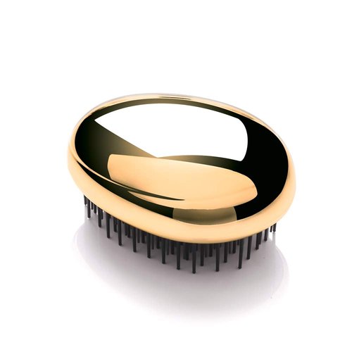 Kent PG Gold Pebble Scalp Massager Shampoo Brush, Shower Brush, and Travel Size Detangling Brush - Scalp Scrubber for Dandruff and Kids Hair Brush Hair Detangler - Hairbrush for Tangles