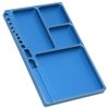 Dilwe RC Magnetic Tray, High Strength Aluminium Alloy Magnetic Screw Tray with Magnetic Pad for RC Model Toy Repair, Magnetic Mat Electronic Repair Kit Tool Organizer(Blue)