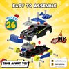 GILOBABY 26 Pieces Take Apart Toys for Boys, Racing Car with Electric Drill, Sounds & Lights, Building Stem Toys for Kids, Gifts for 3 4 5 Year Old Boys Learning Educational Toys