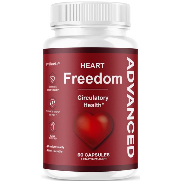 Heart Freedom - Heart Freedom Capsules, Official HeartFreedom Pills All Natural Ingredients - Maximum Strength, Premium Advanced Formula Support Health & Wellness, 60 Capsules for 1 Month