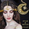 Uranian Gold Sequins Head Chains Star Moon Hair Chains Bridal Wedding Headpiece Headbands Sparkly Hair Accessories for Women and Girls